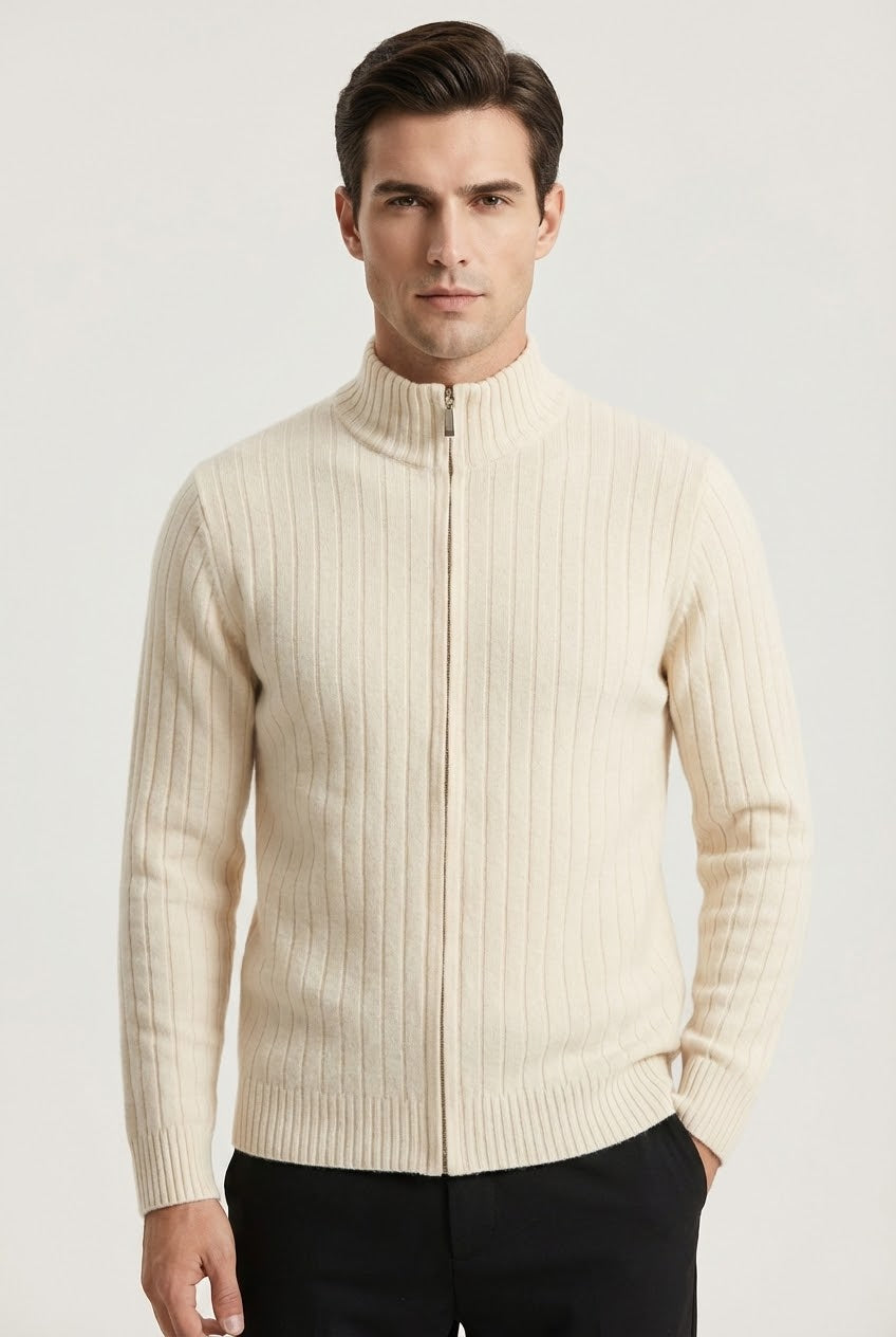 Leon - Camiseta sin mangas de punto en Color Beige