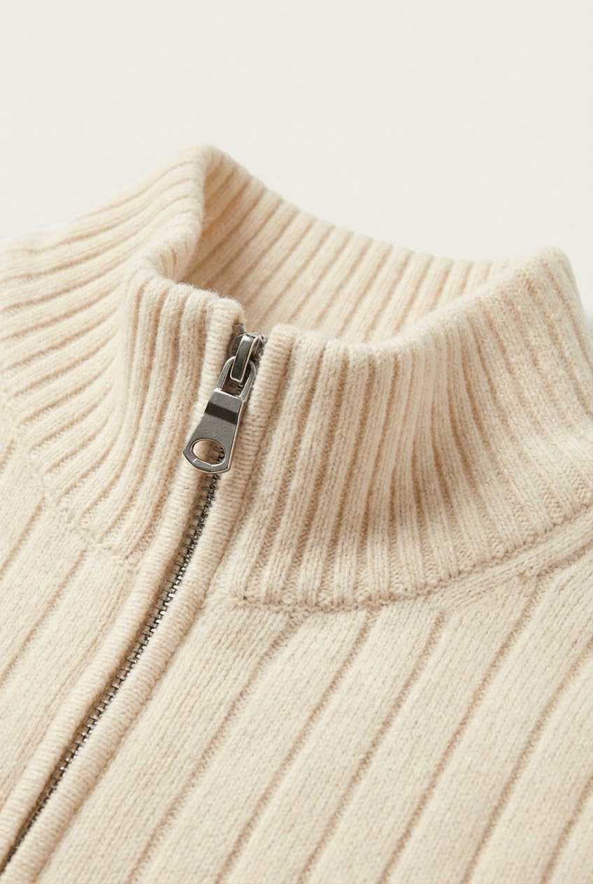 Leon - Camiseta sin mangas de punto en Color Beige