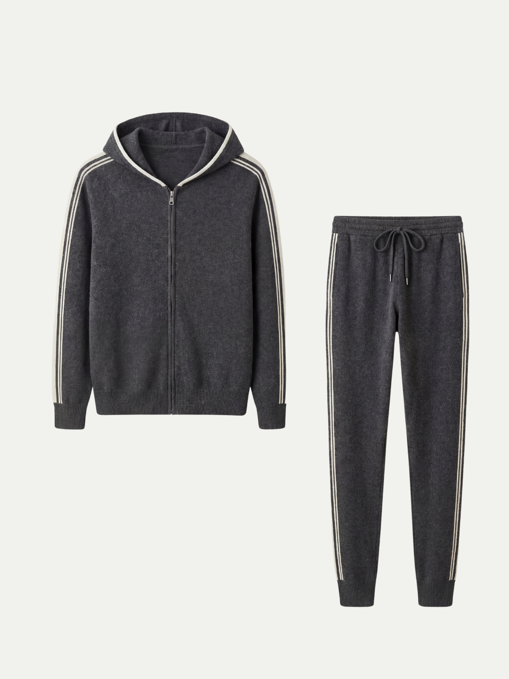 Daniel - Conjunto de Firma Gris Oscuro con Capucha