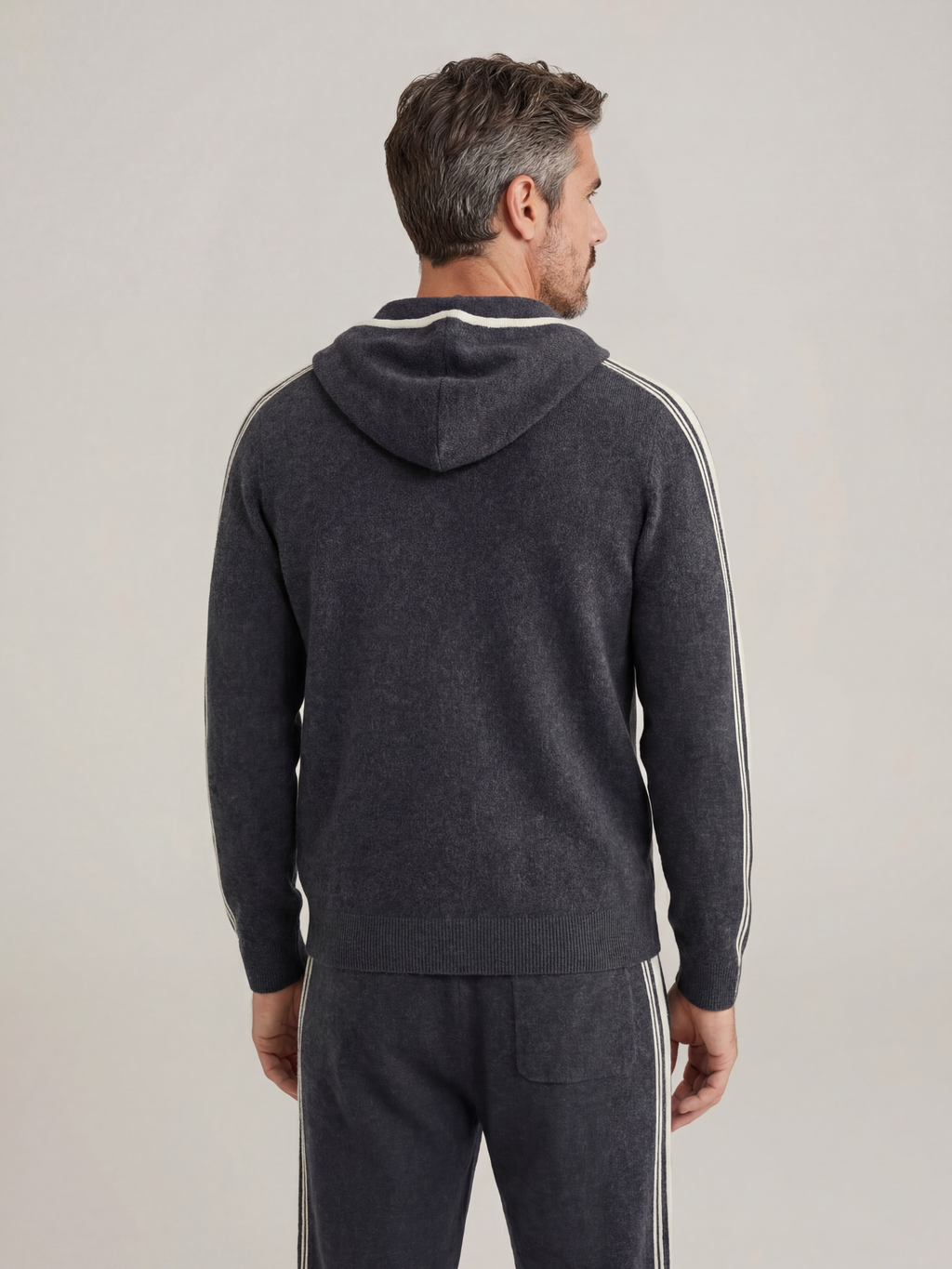 Daniel - Conjunto de Firma Gris Oscuro con Capucha
