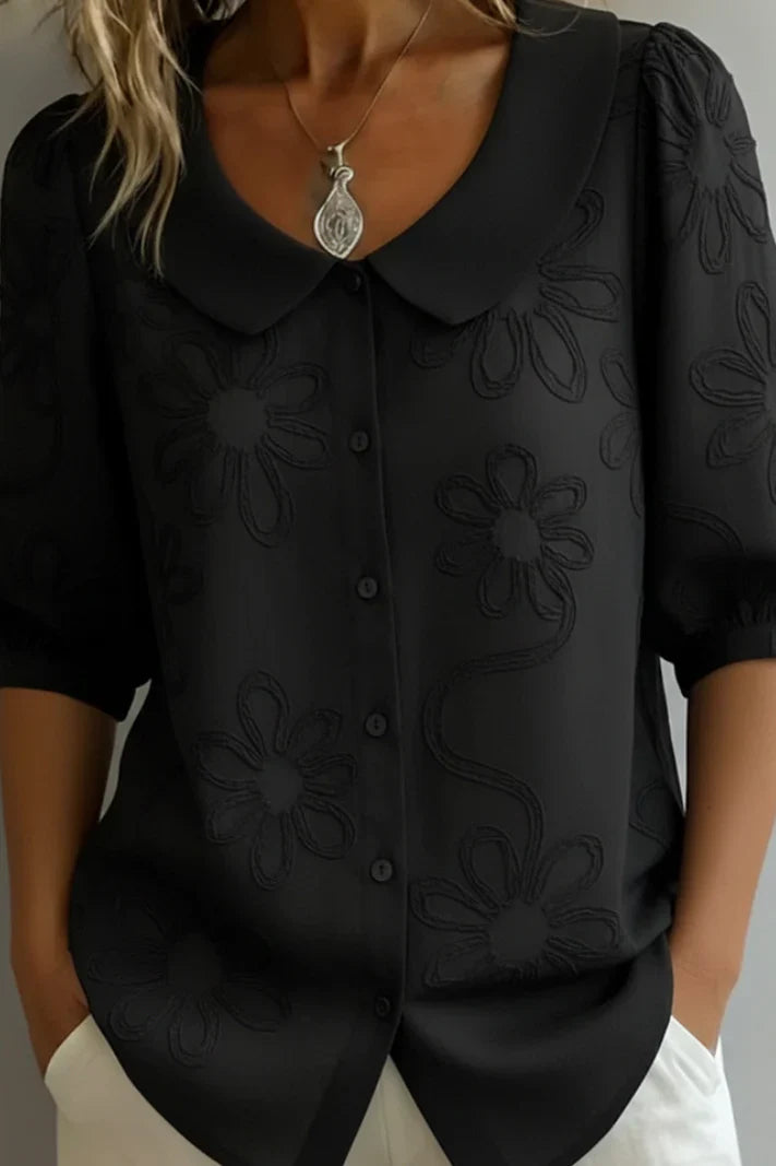 Bianca - Blusa floral bordada