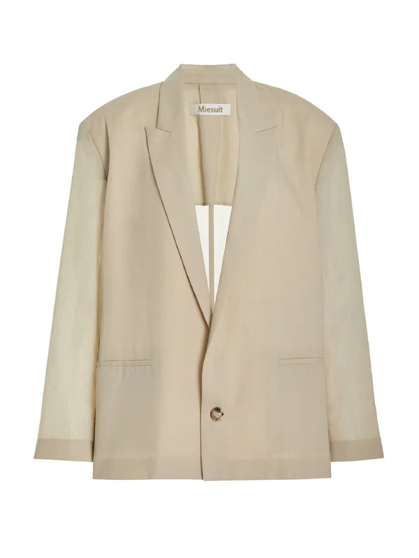 Kiara - Blazer oversize de mezcla de lino