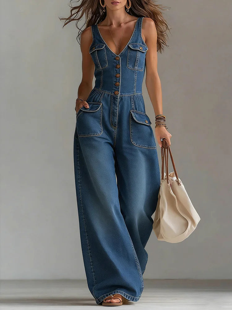 Sophie | Combinaison en jean ample