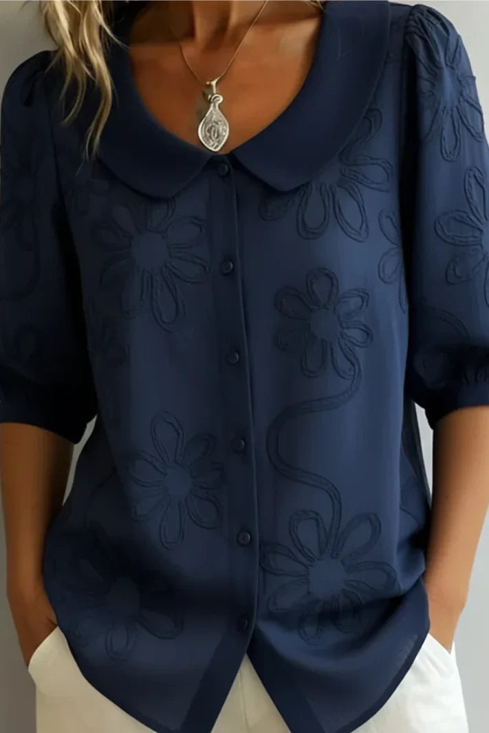 Bianca - Blusa floral bordada