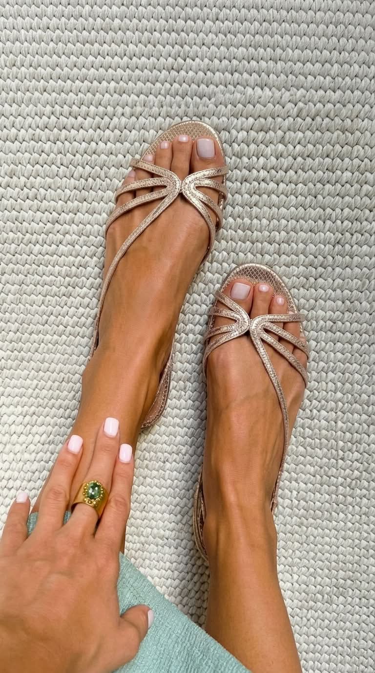 Analia - Sandalias Doradas