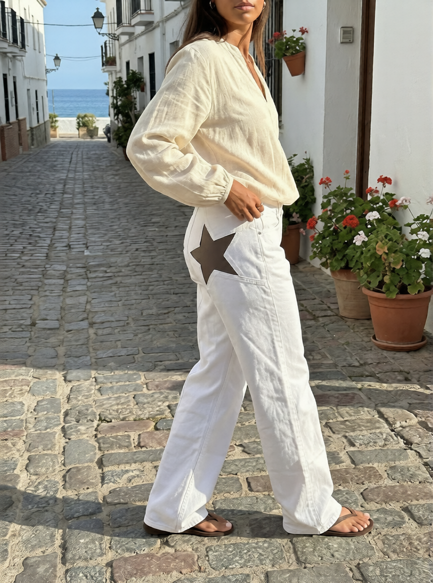 Emilse - Pantalón campana Estrella