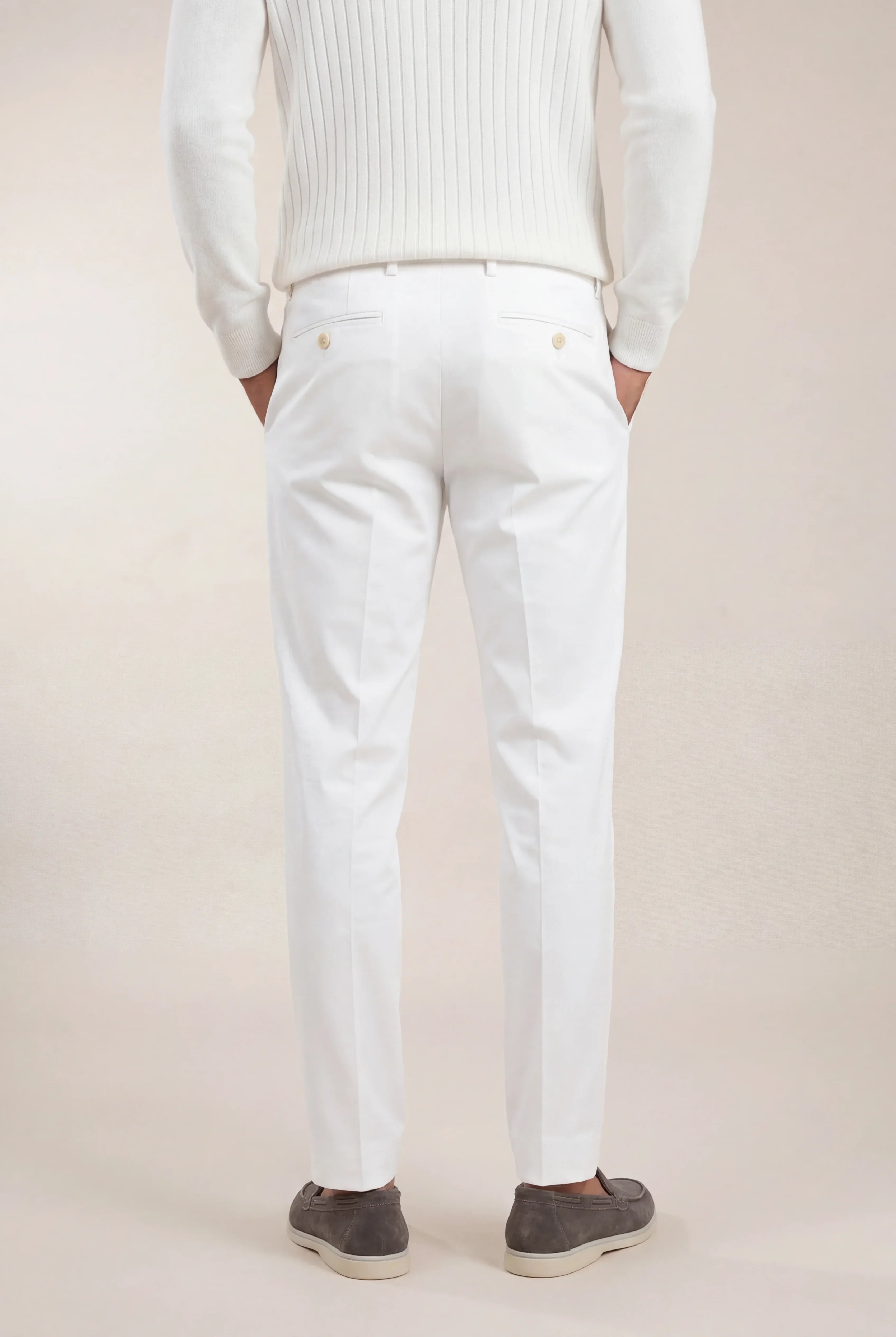 Elias - Pantalón Marfil Elegante