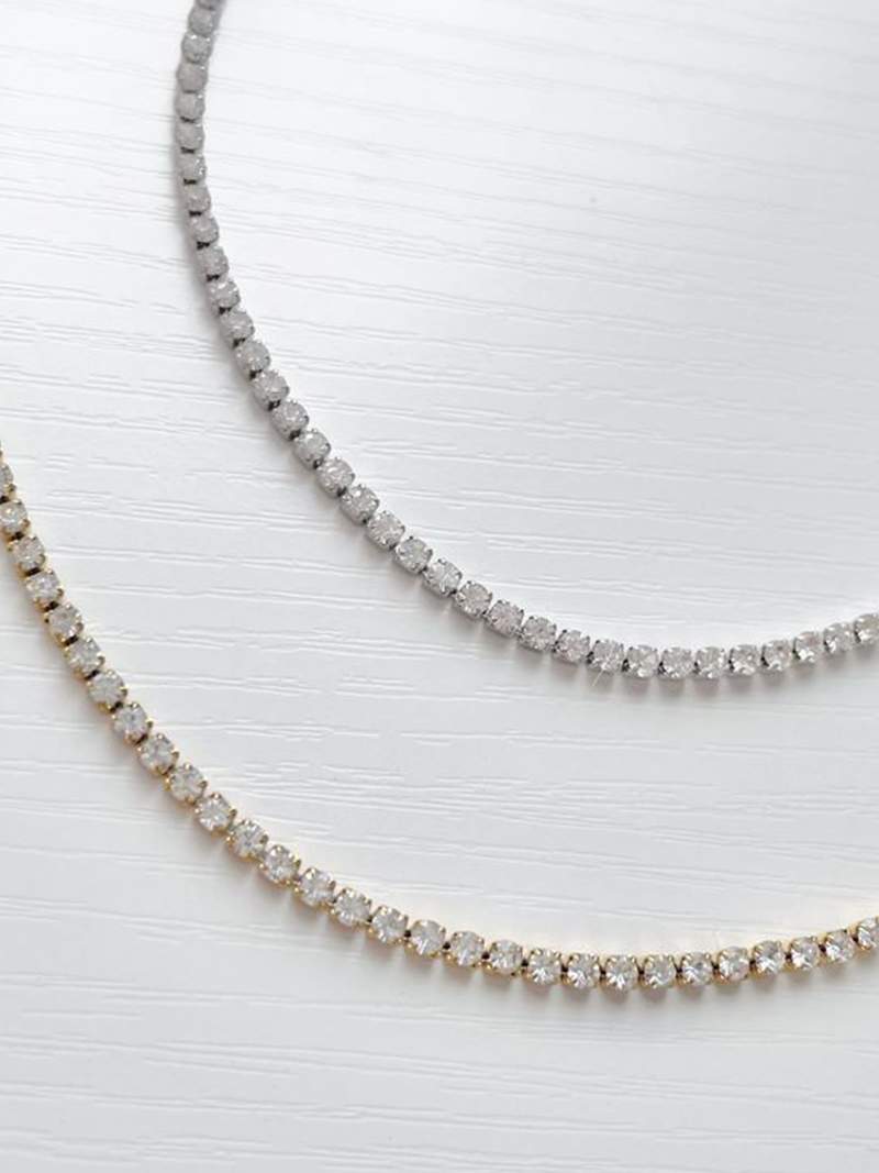 Sabrina - Gargantilla Rivière brillante con elegancia sofisticada