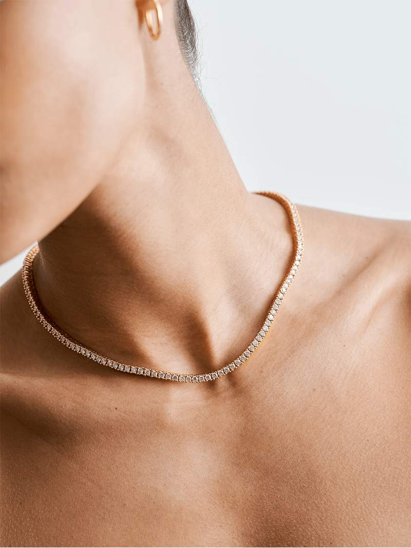 Sabrina - Gargantilla Rivière brillante con elegancia sofisticada