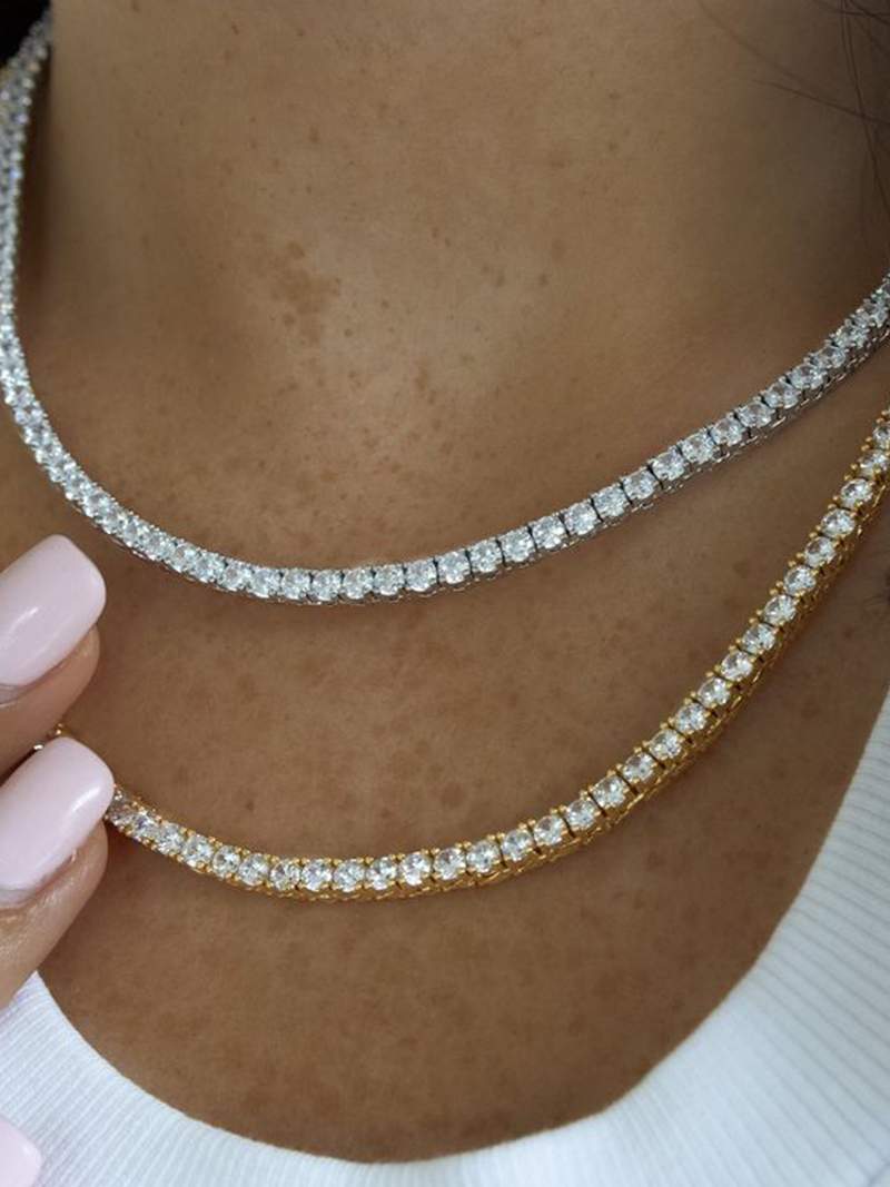 Sabrina - Gargantilla Rivière brillante con elegancia sofisticada