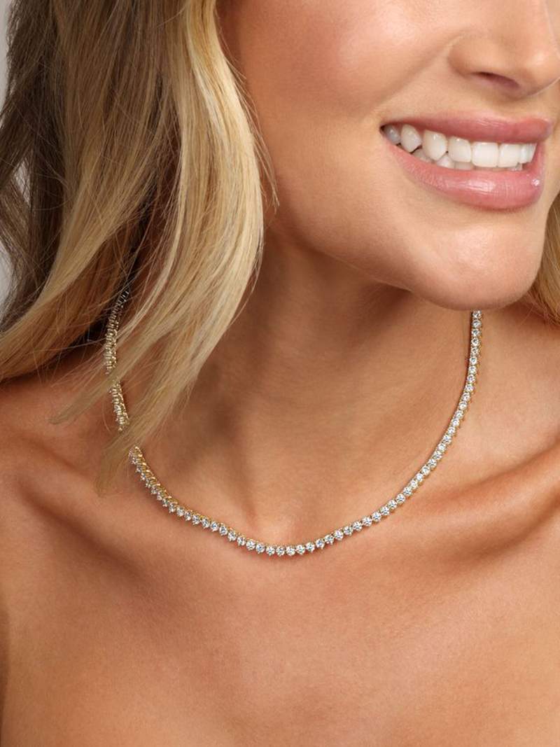 Sabrina - Gargantilla Rivière brillante con elegancia sofisticada