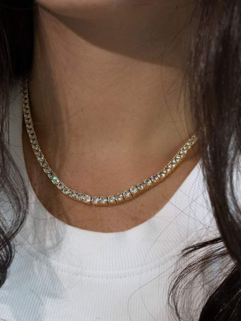 Sabrina - Gargantilla Rivière brillante con elegancia sofisticada