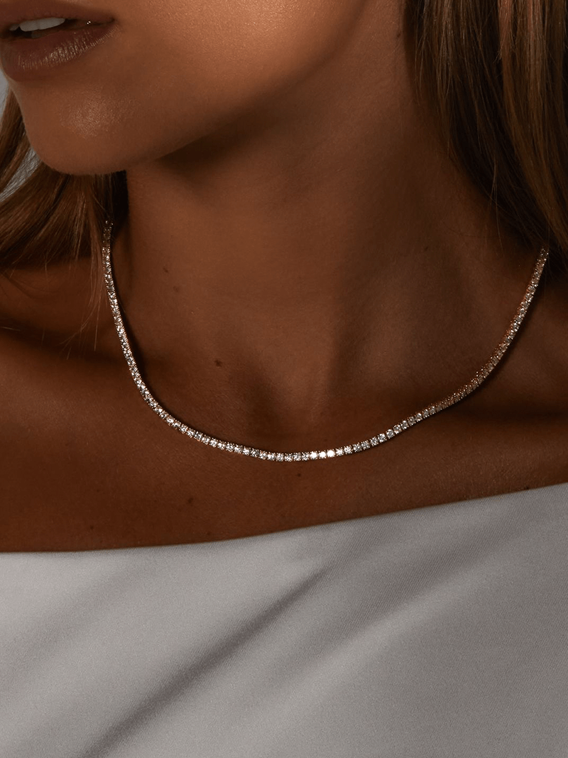 Sabrina - Gargantilla Rivière brillante con elegancia sofisticada