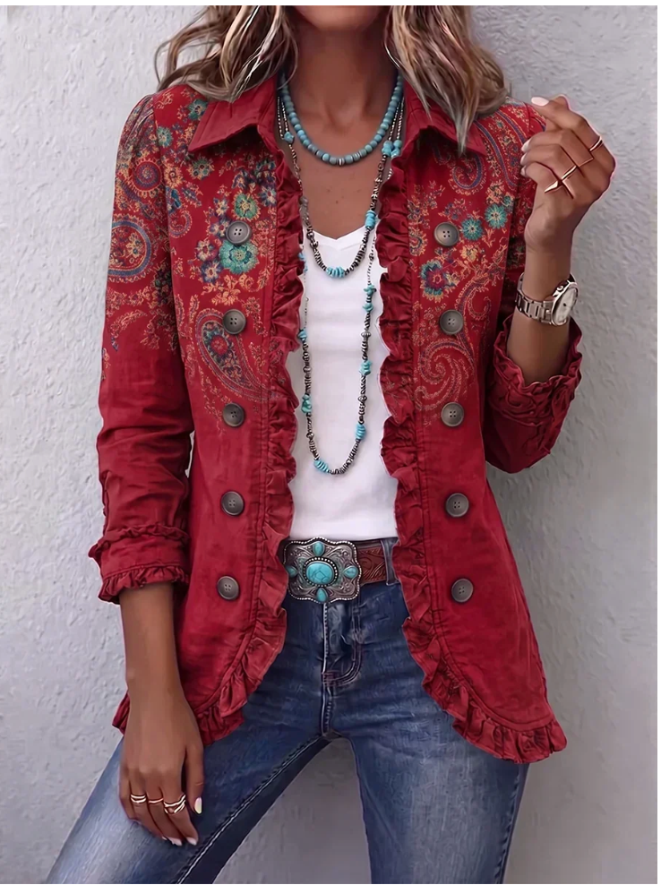 Chaqueta Cachemira Roja de Alma