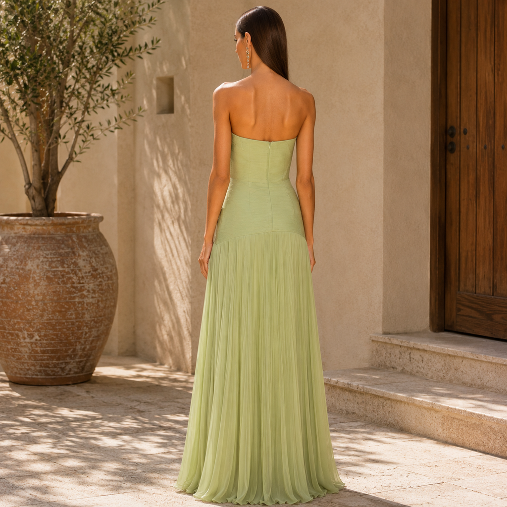 Josefina - Vestido con diseño de hombros descubiertos