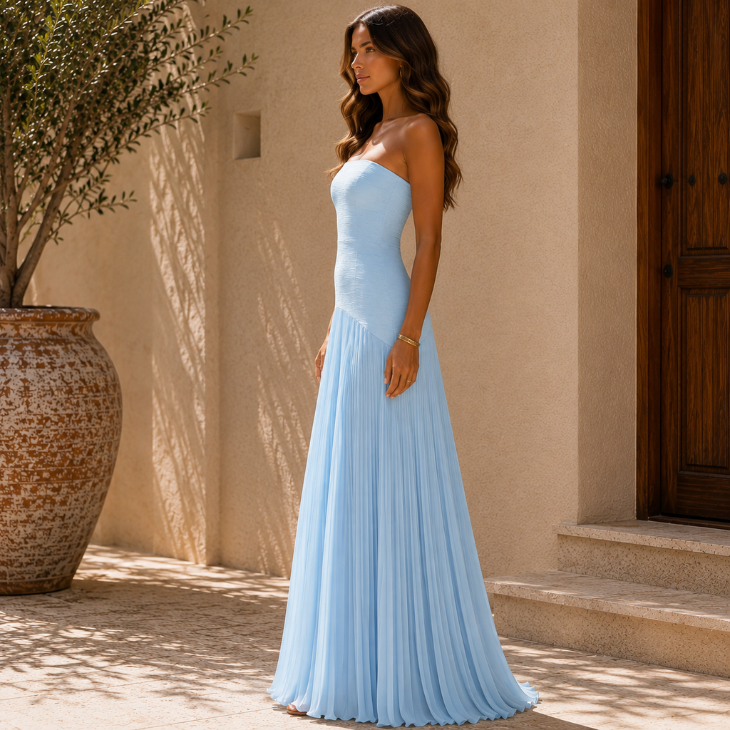 Josefina - Vestido con diseño de hombros descubiertos