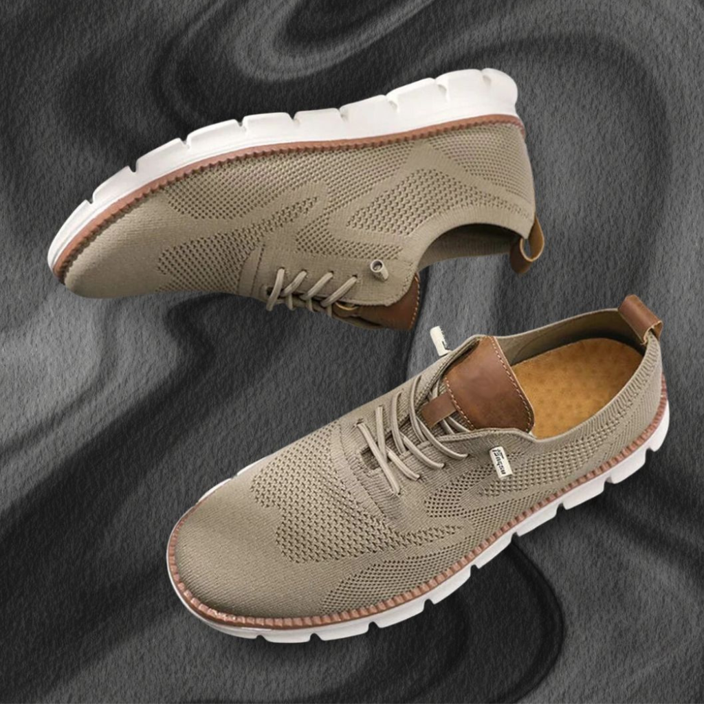 Ezequiel - Zapatos Transpirables Ultracomfort Caqui y Blanco