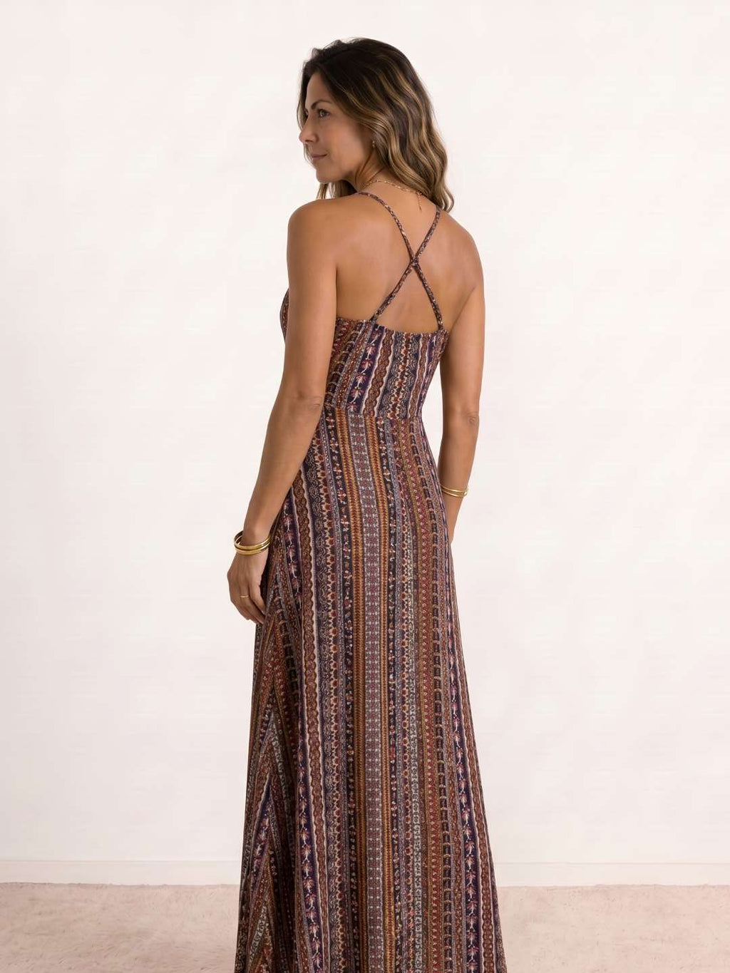 Dolores - Vestido largo estampado étnico