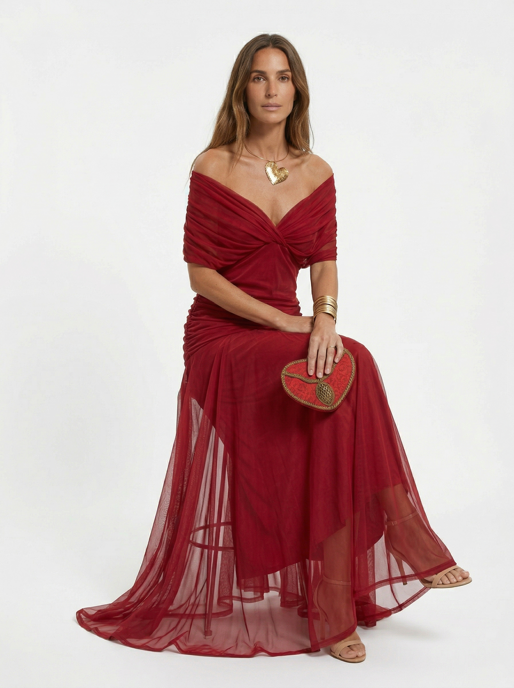 Sofia - Vestido largo con escote en v