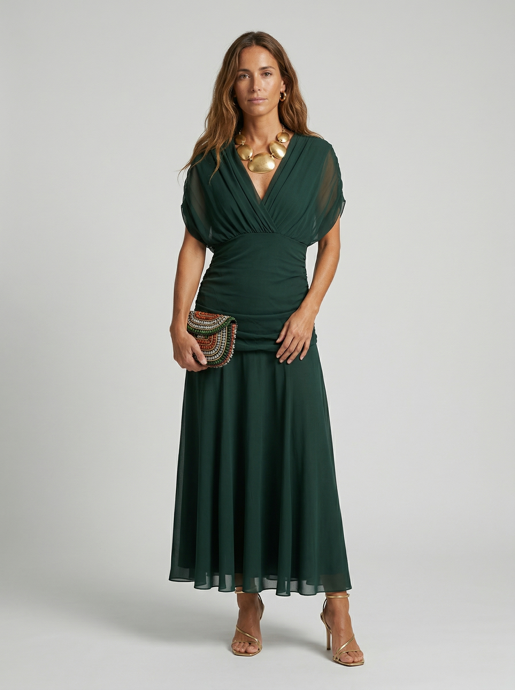 Sofia - Vestido largo con escote en v
