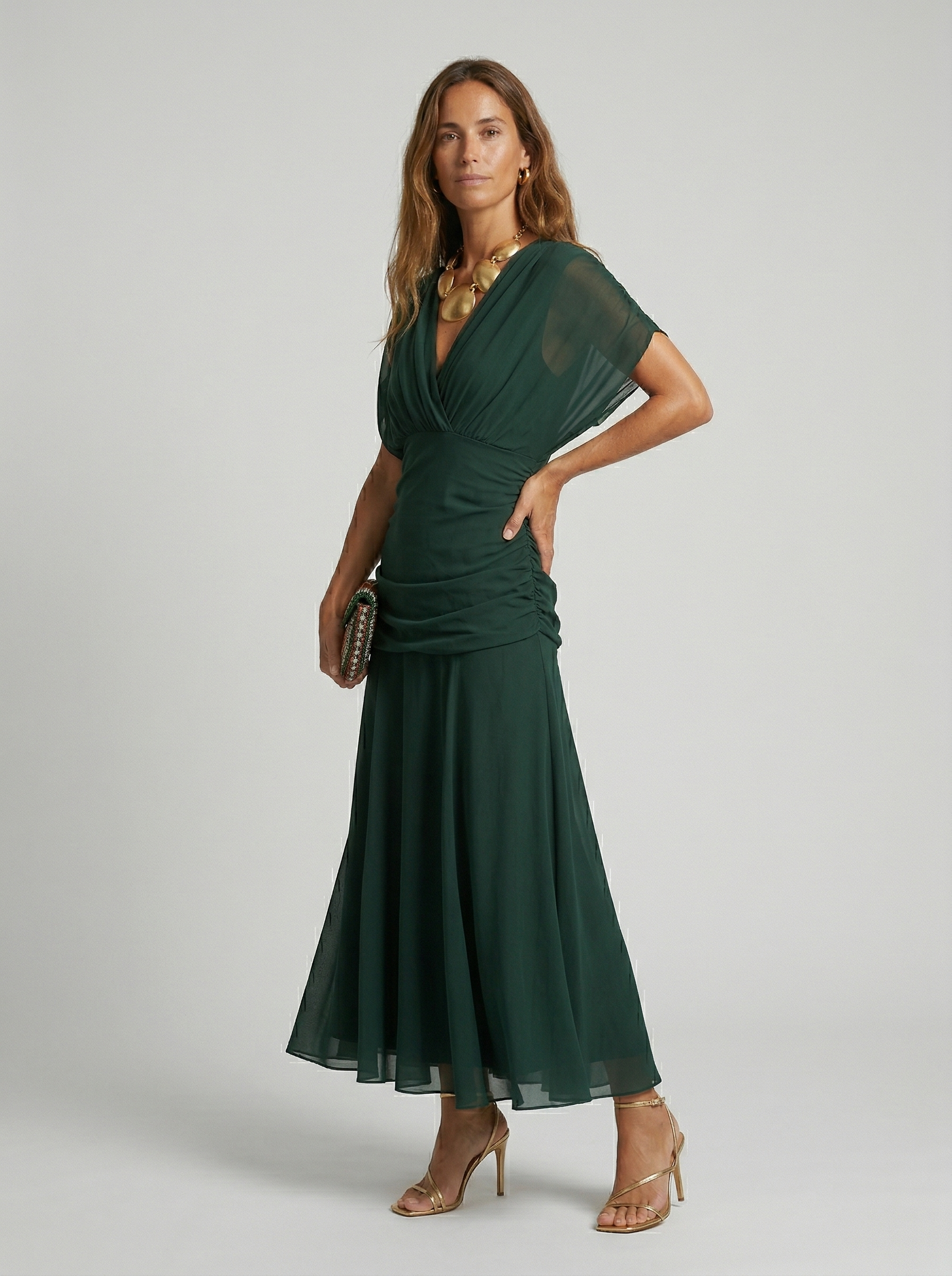 Sofia - Vestido largo con escote en v