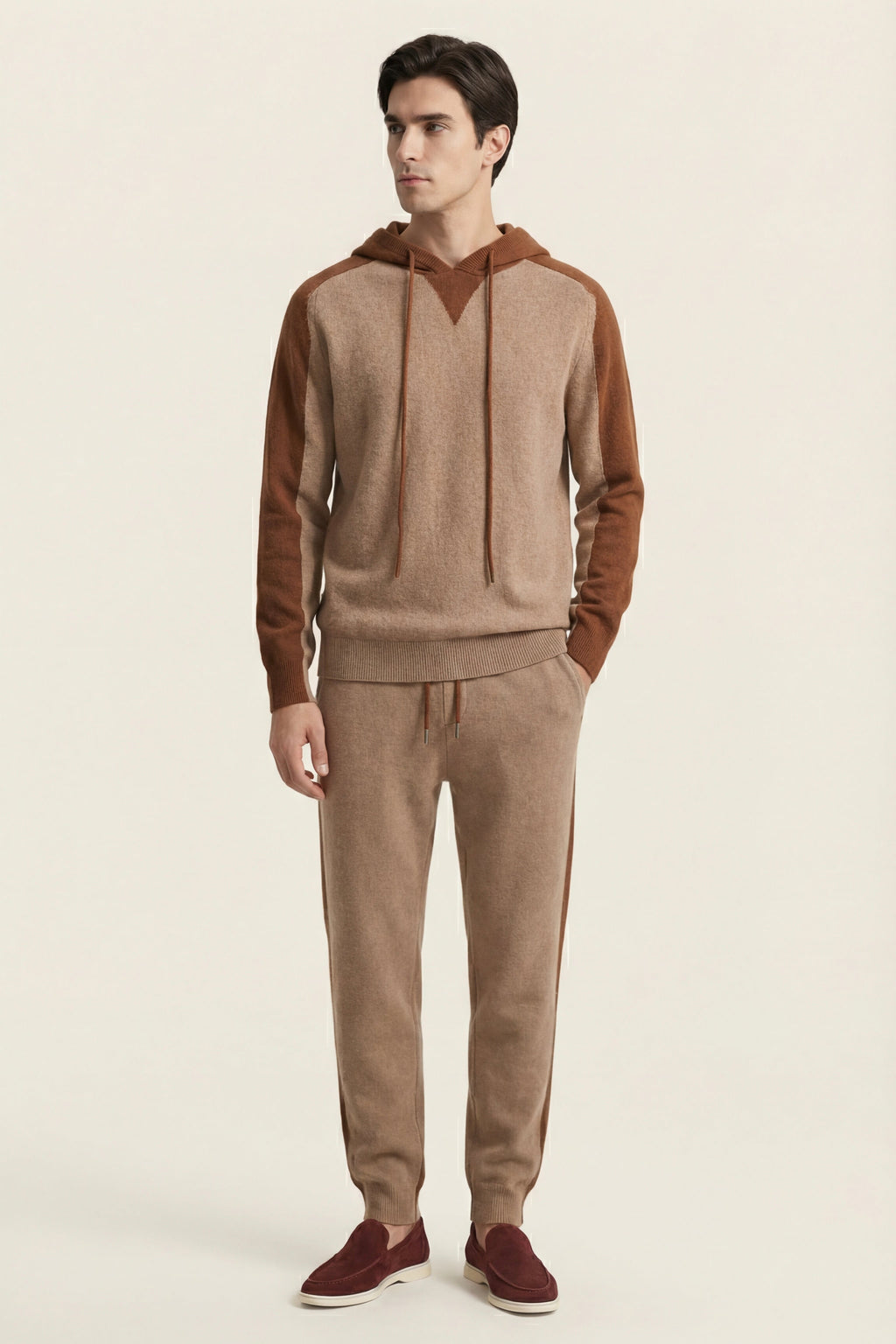 Manuel - Conjunto de Firma Beige con Capucha