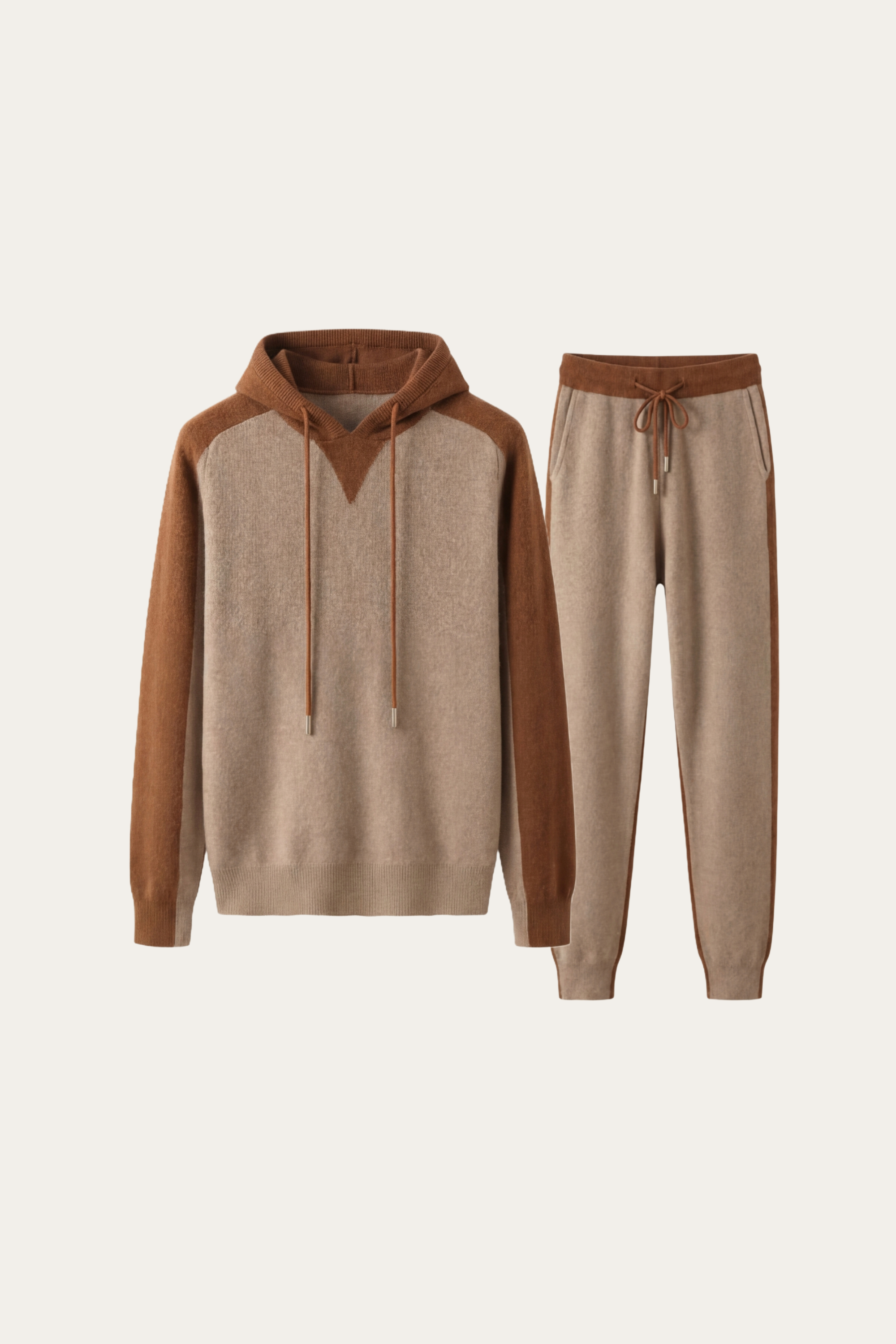 Manuel - Conjunto de Firma Beige con Capucha
