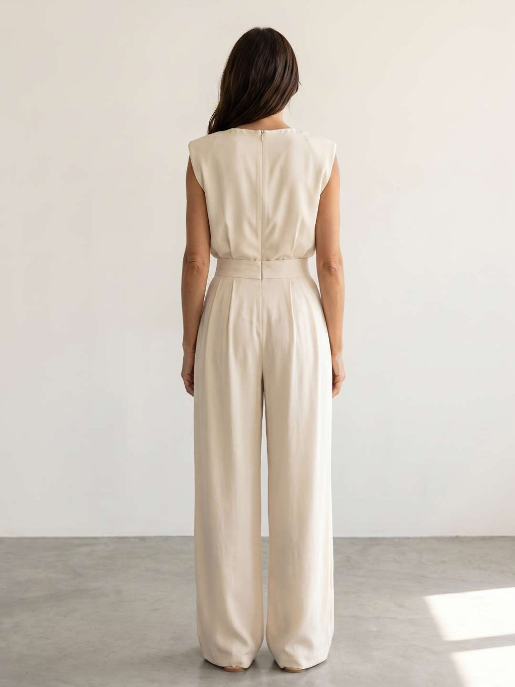 Clara - Conjunto fluido de top estructurado y pantalón ancho