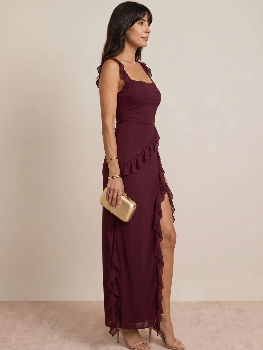 Martina - Vestido asimétrico con volantes