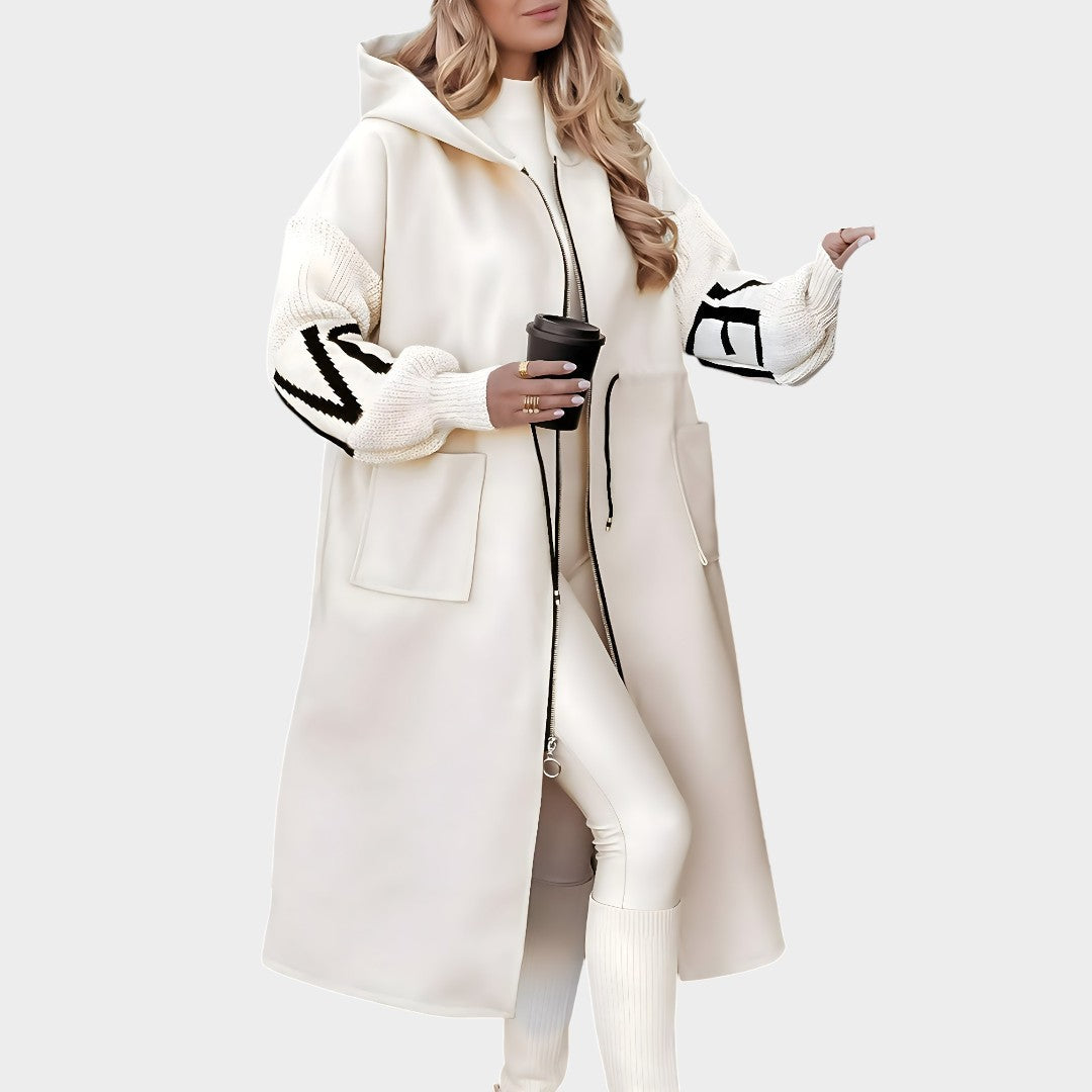 Rosana - Abrigo-cárdigan elegante con capucha