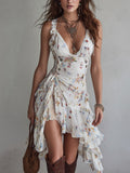 Vestido Corto Estampado de Alma