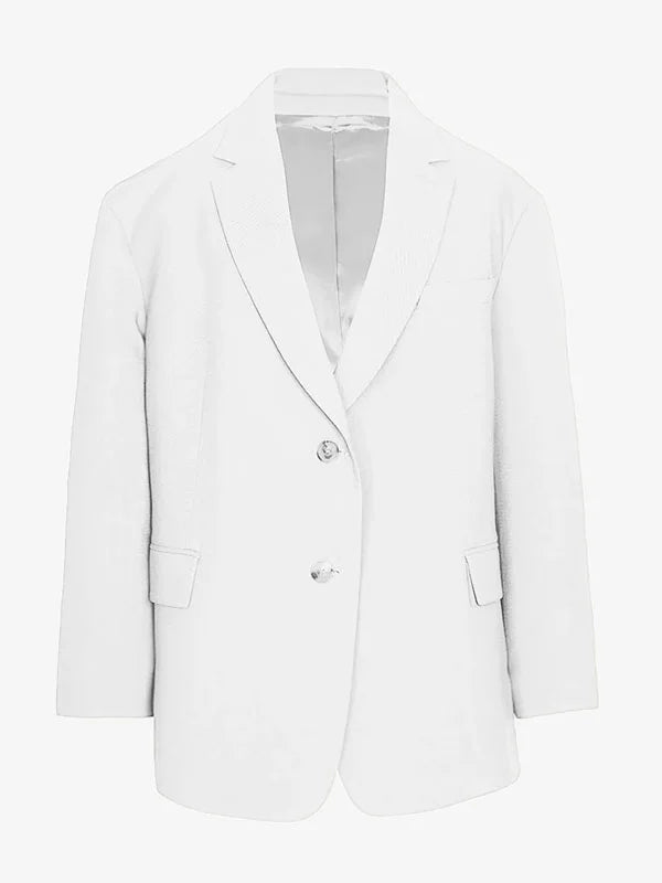 Noelia - Blazer oversize de líneas limpias color blanco