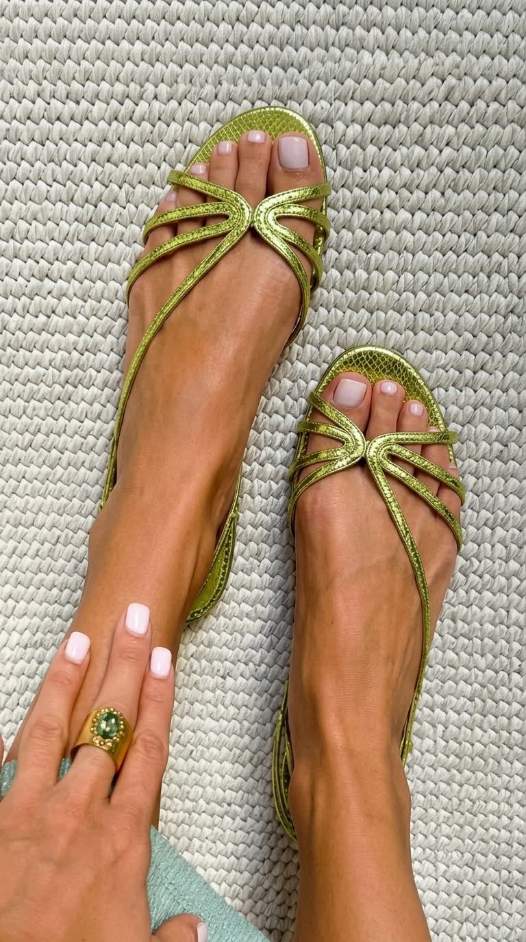 Analia - Sandalias Doradas