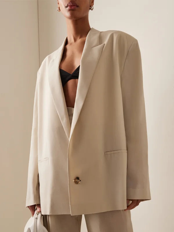 Kiara - Blazer oversize de mezcla de lino
