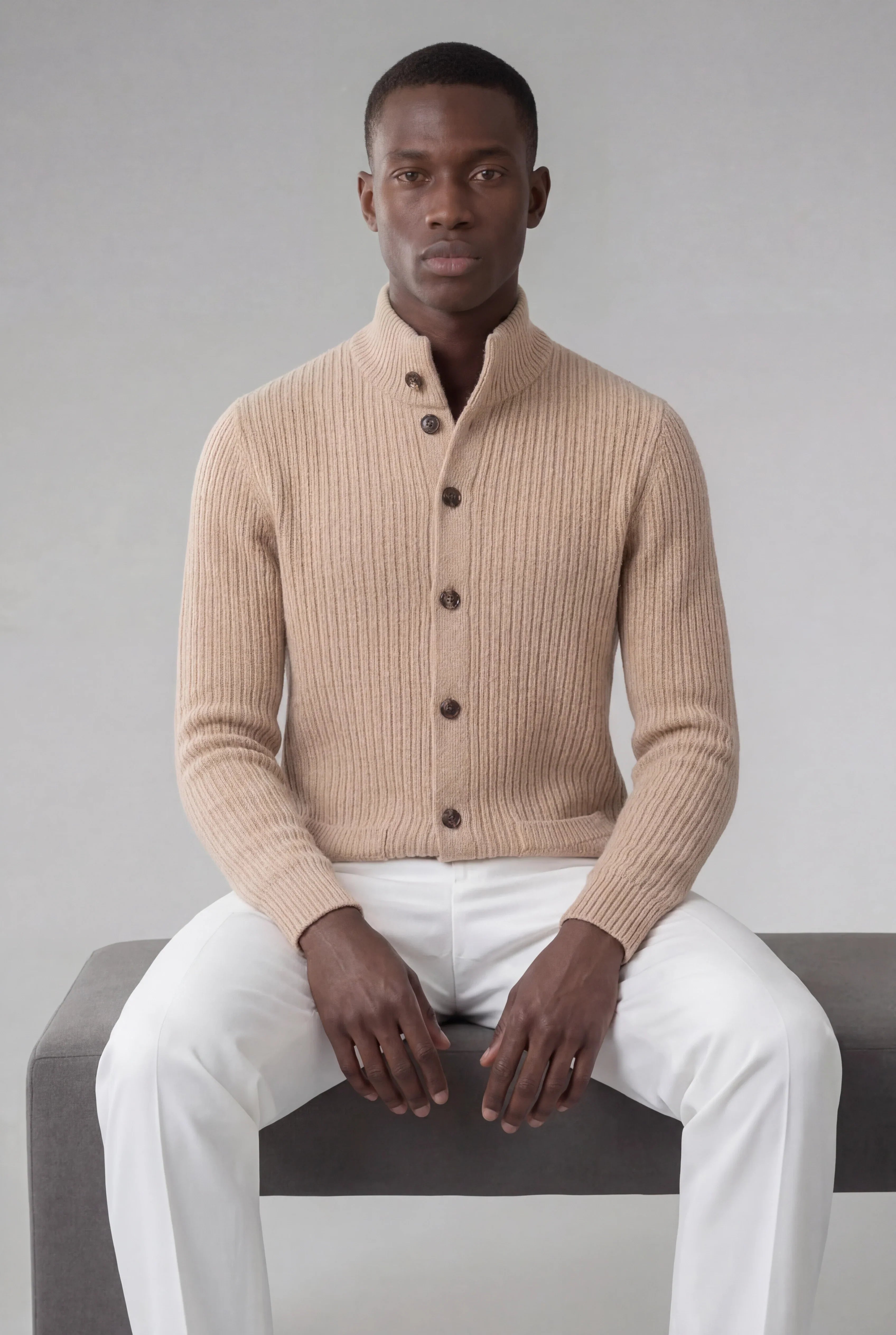 Guido - Chaleco de punto Color Beige