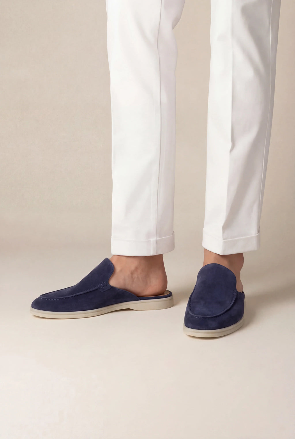 Tobias - Mocasín Náutico de Ante Azul Marino