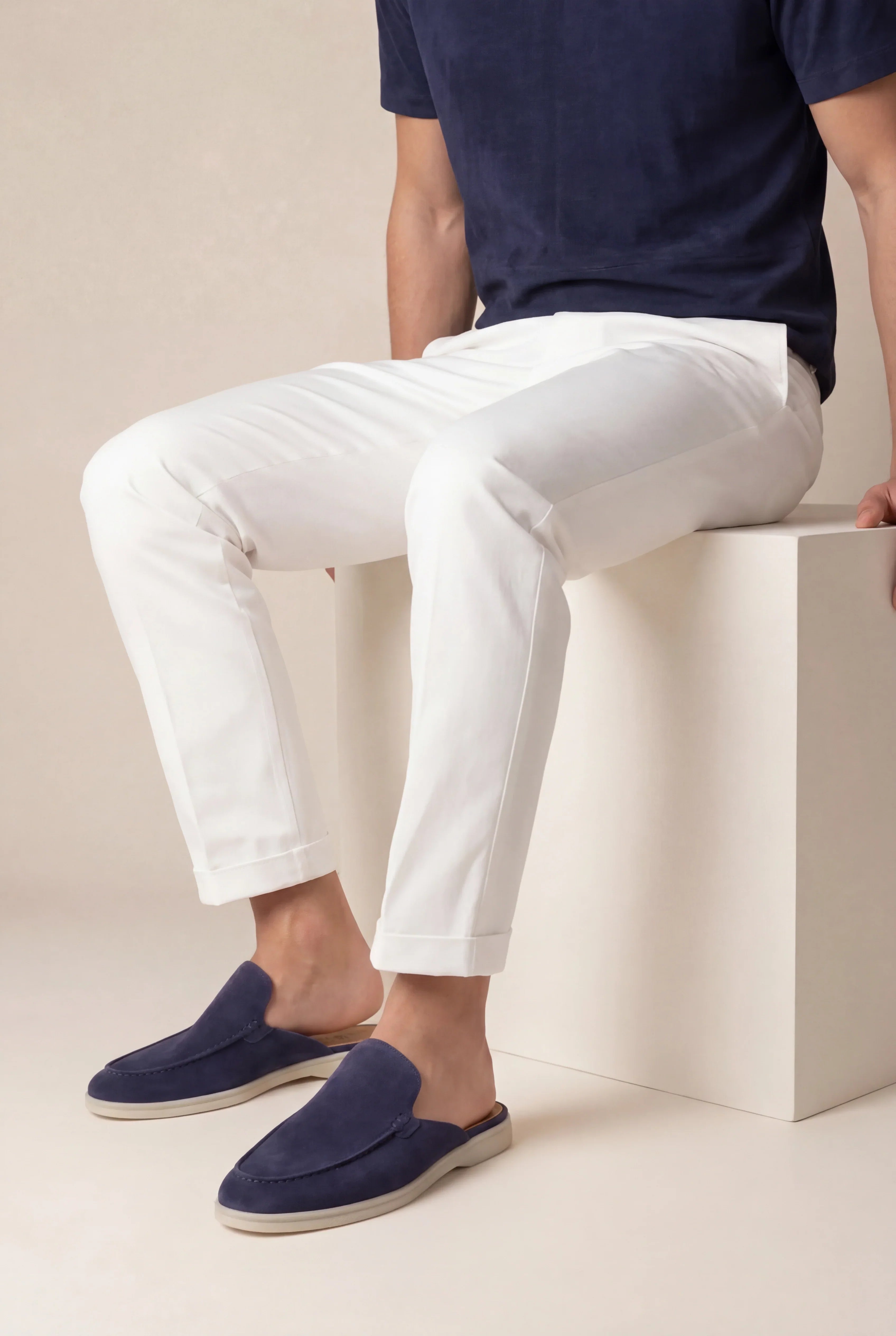 Tobias - Mocasín Náutico de Ante Azul Marino