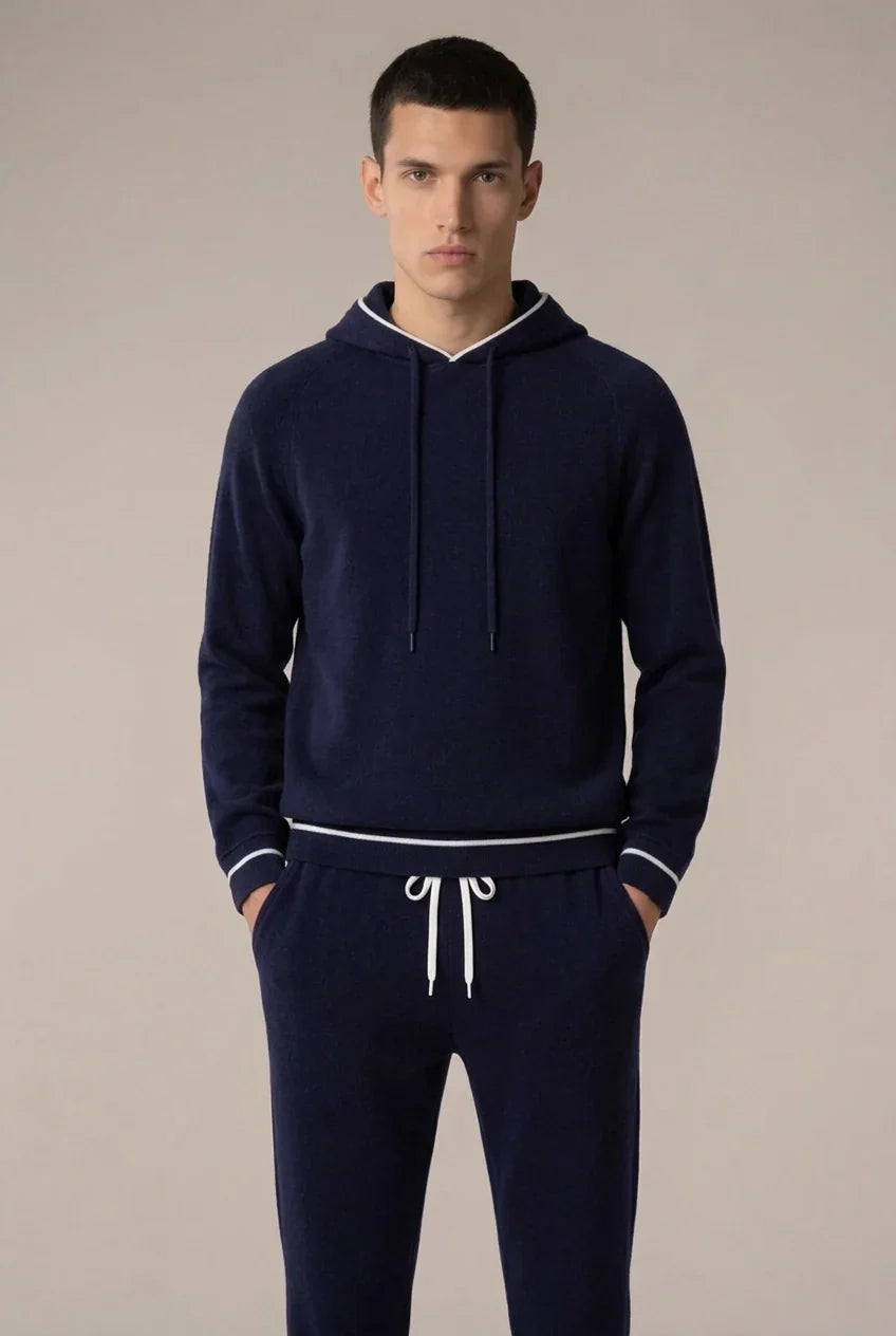 David - Conjunto de Firma Azul Marino con Capucha