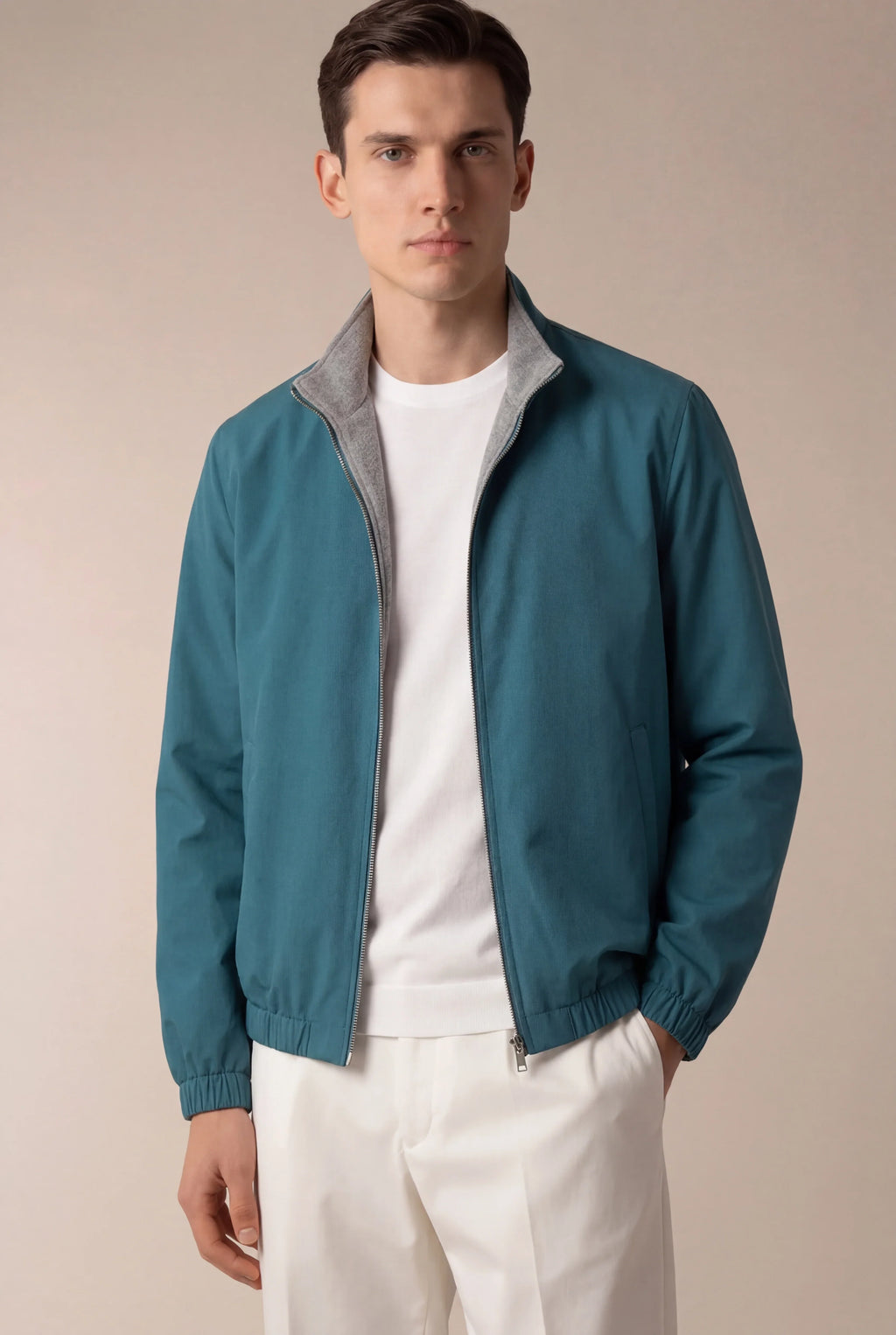Jesus - Chaqueta Técnica Verde Azulado