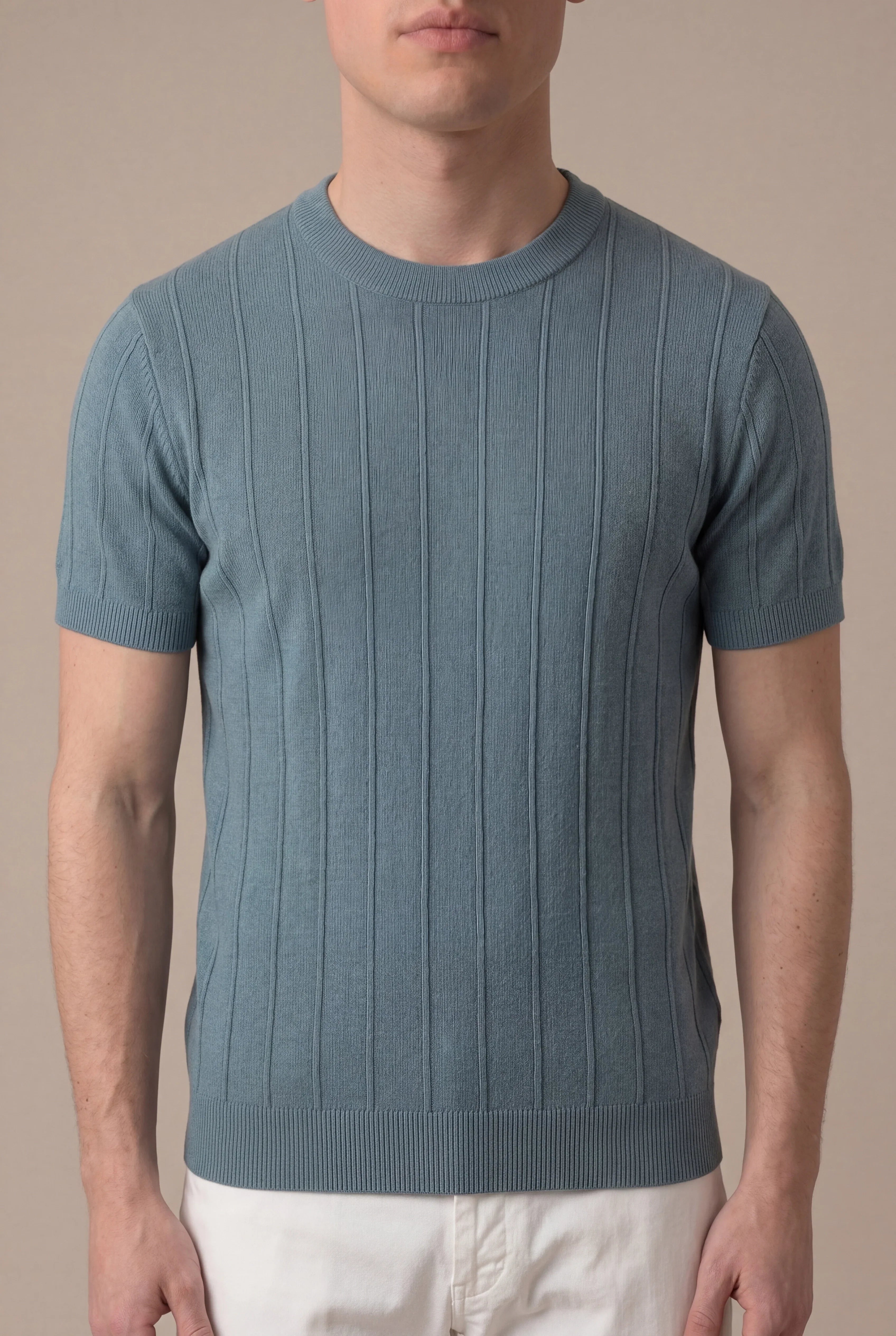 Dario - Camiseta Azul Avio Elegante