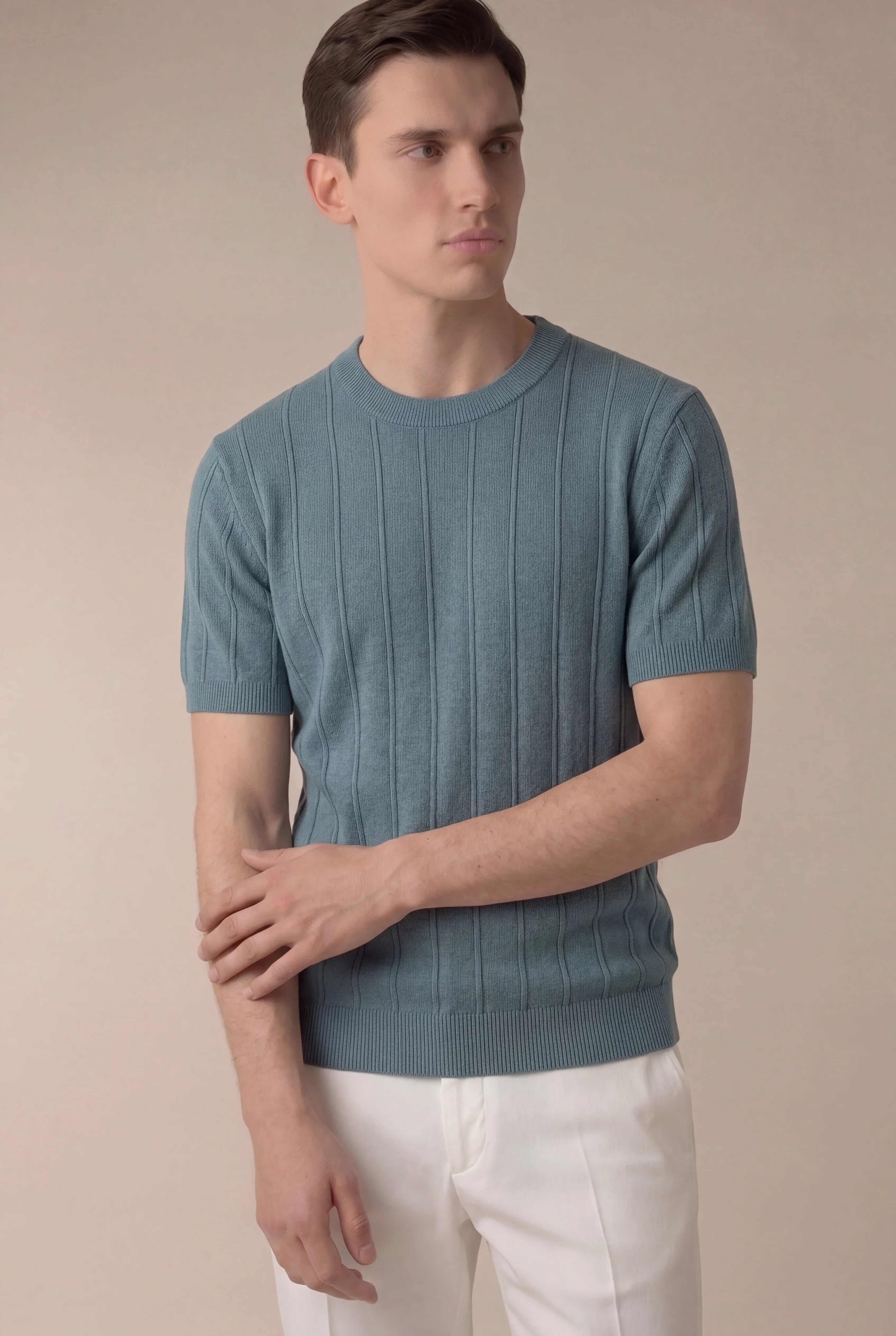 Dario - Camiseta Azul Avio Elegante