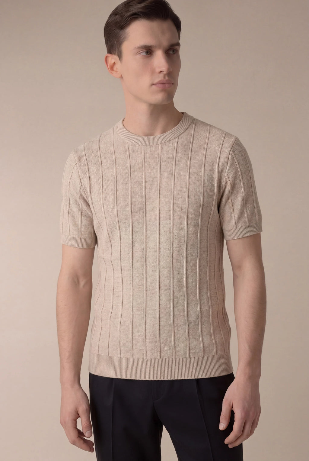 Gaston - Camiseta Beige Elegante