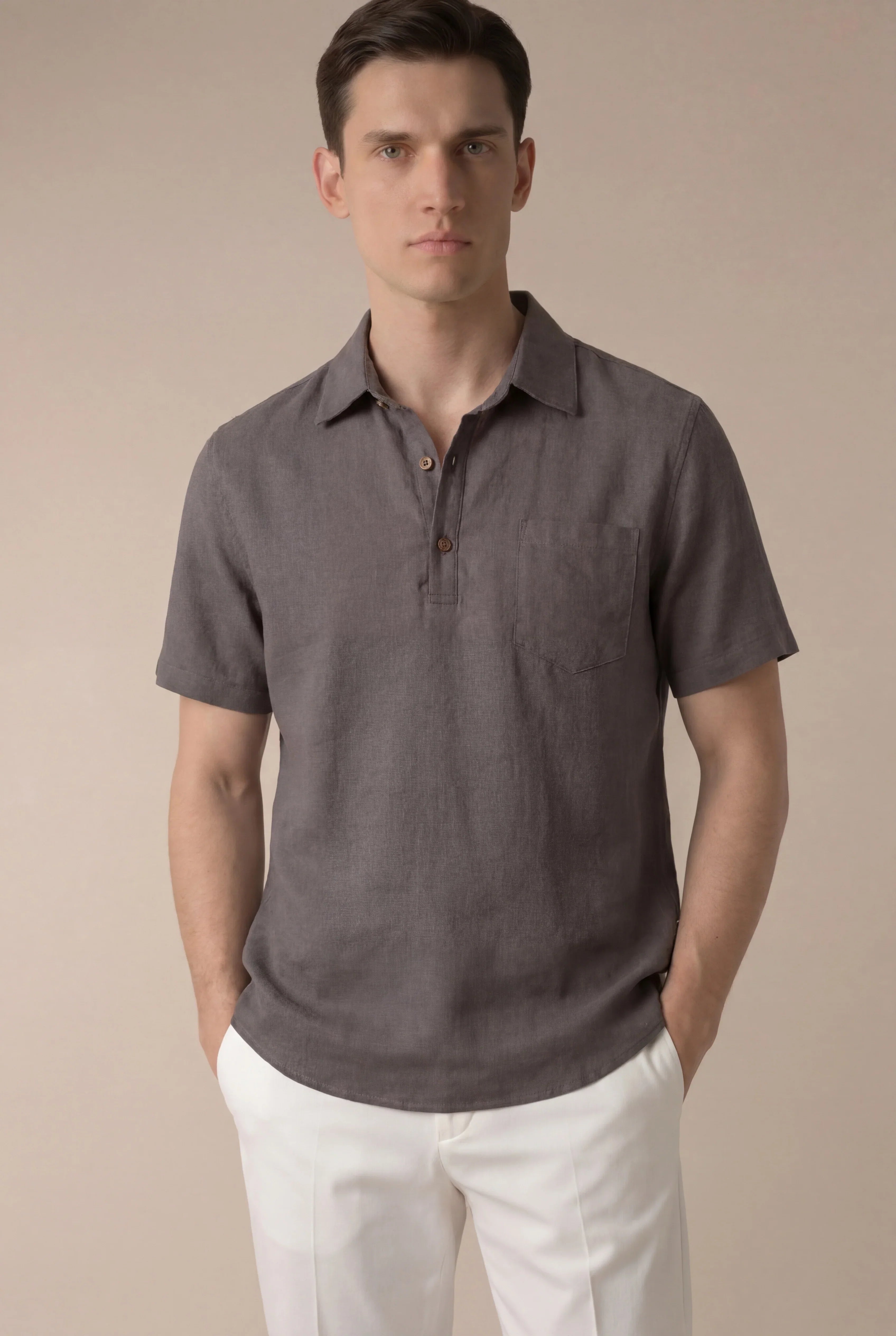Alvaro - Camisa Ponza color topo