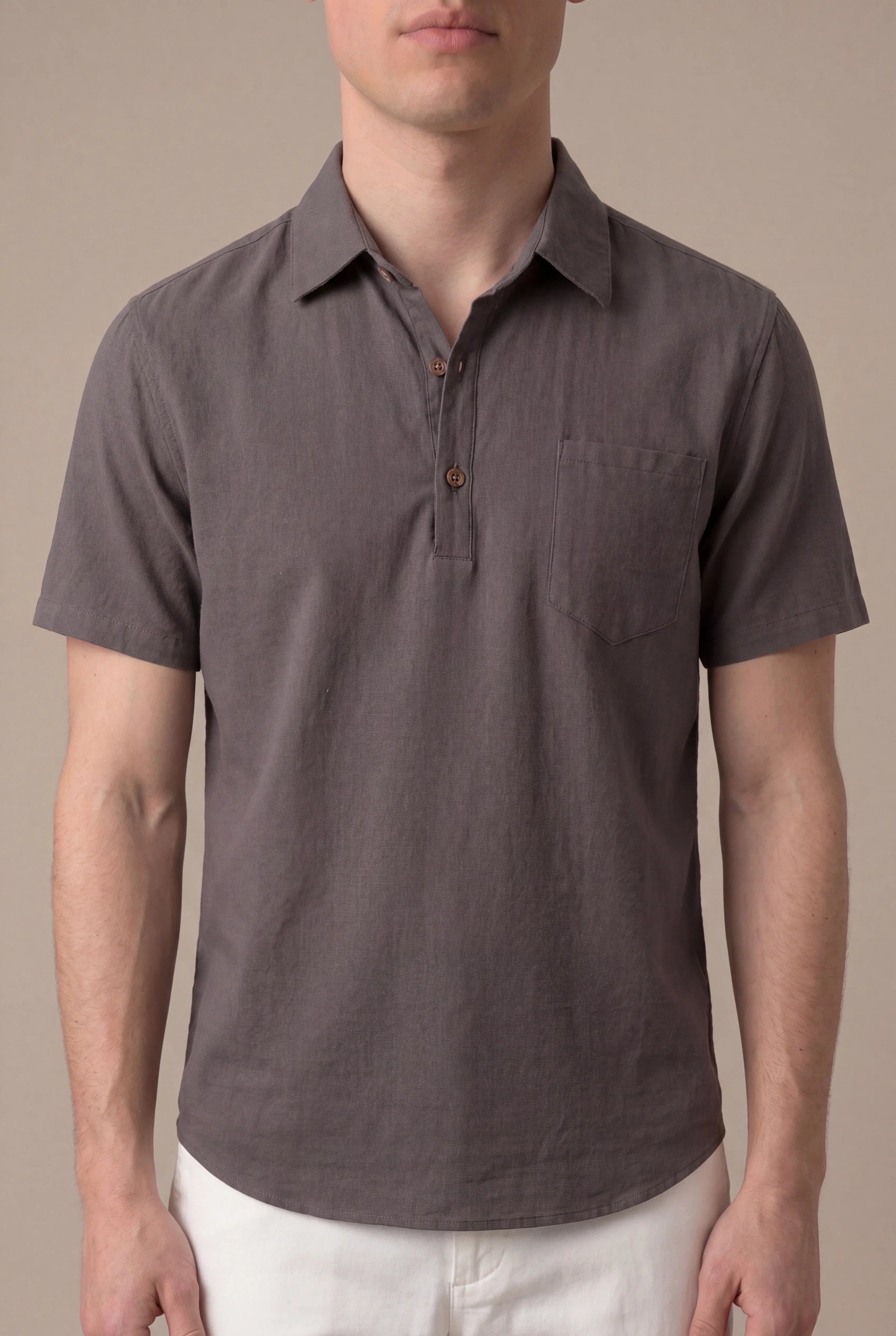 Alvaro - Camisa Ponza color topo