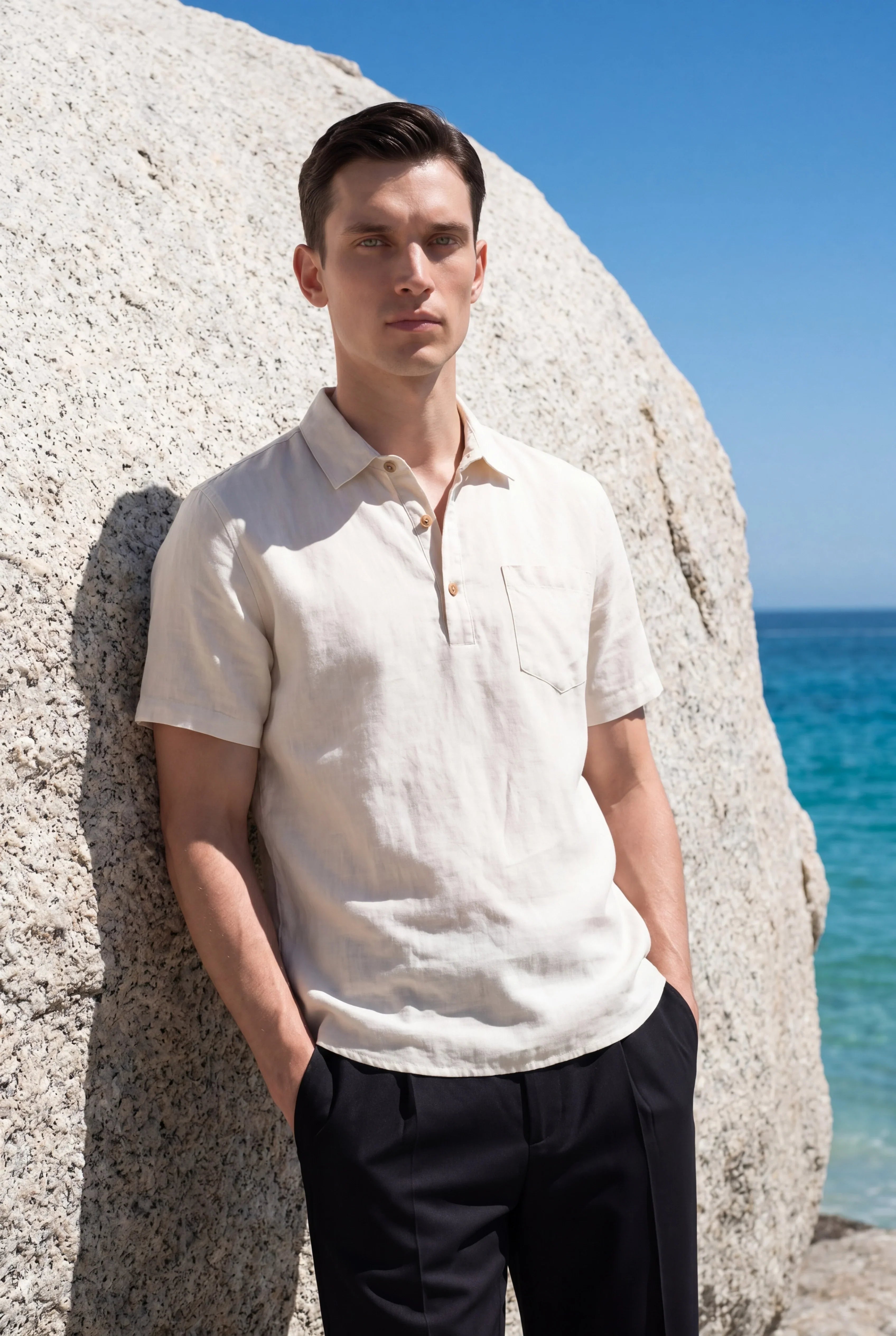 Ariel - Camisa beige de Ponza